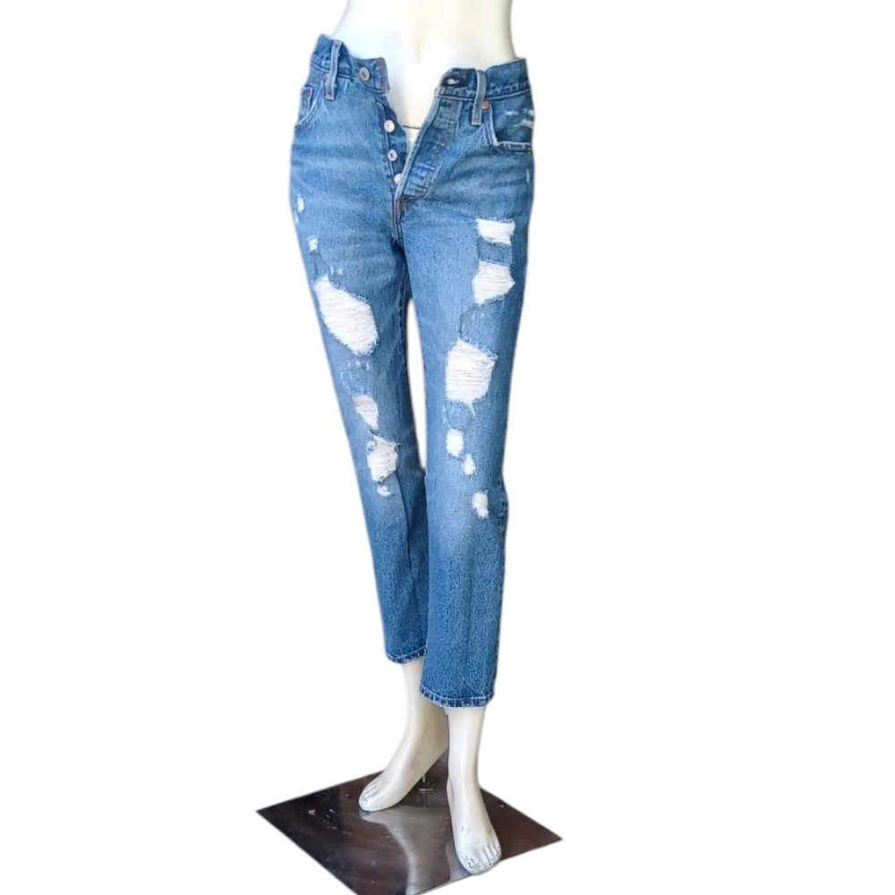 8194....Levi's 501 Straight Leg Jeans W25 L26 - Picture 6 of 7